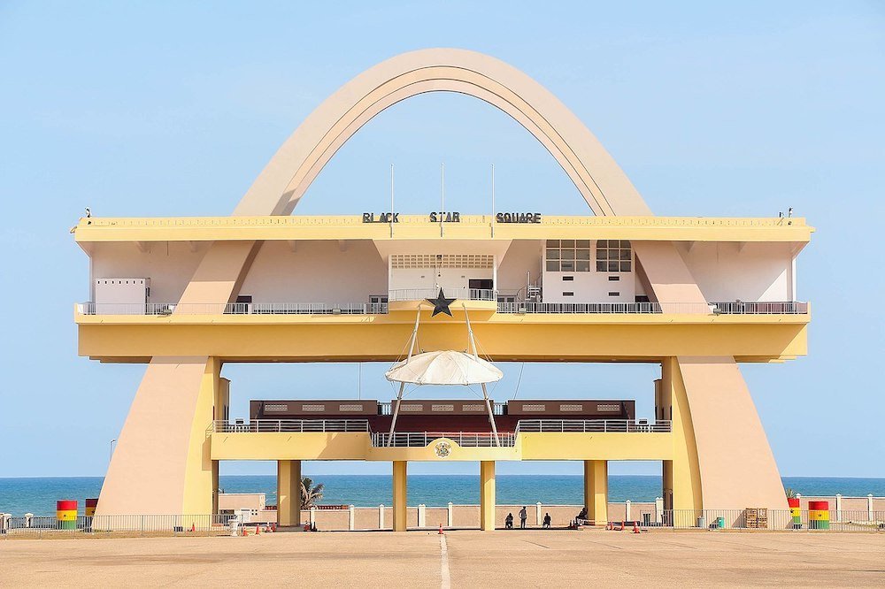 Ghana Independence Arch in Accra, symbolizing national commitment